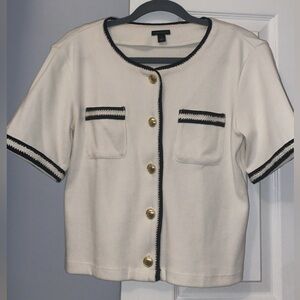 Ann Taylor Crochet Knit Trim Jacket size S, worn once